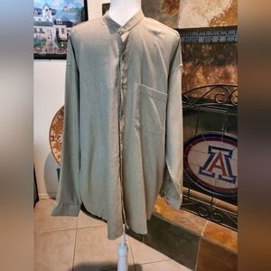 Mens button down long sleeve shirt